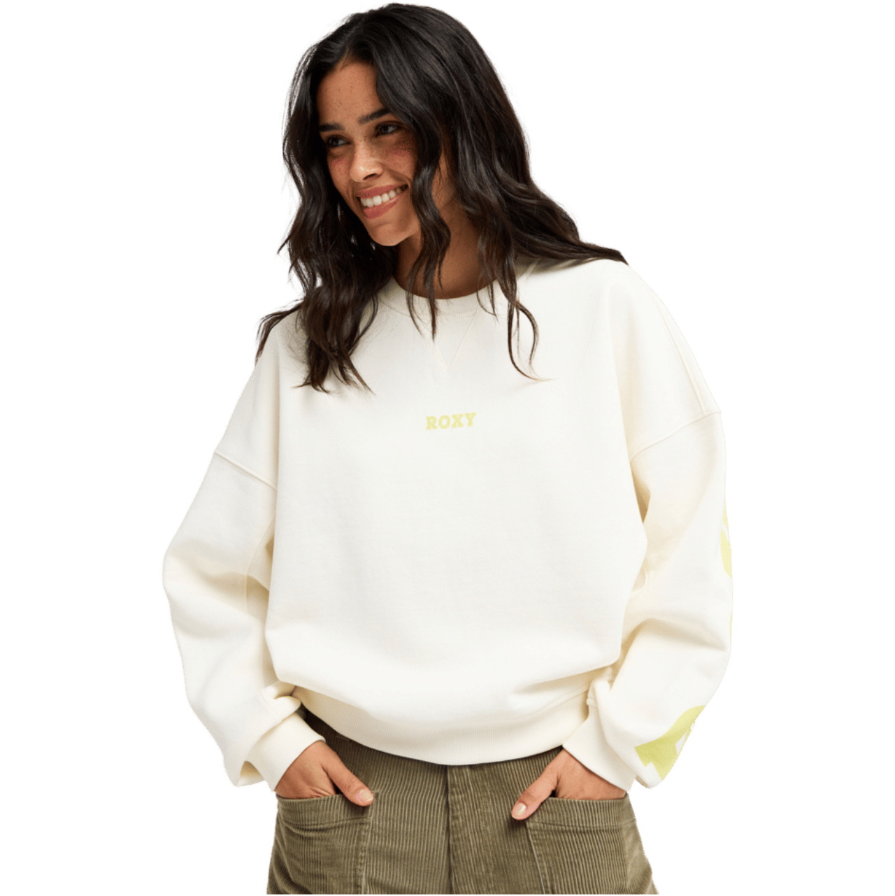 2026 Roxy Womens Frostbeam Sweatshirt ERJFT05139 - Coconut Milk
